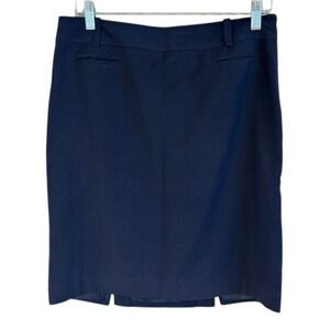 Ann‎ Taylor Petites Women's Navy Blue Pencil Skirt Size 8 Petite